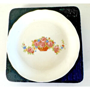 Vintage Butter Pat Dish Formal Dining Collectors Floral Small Trinket Tray